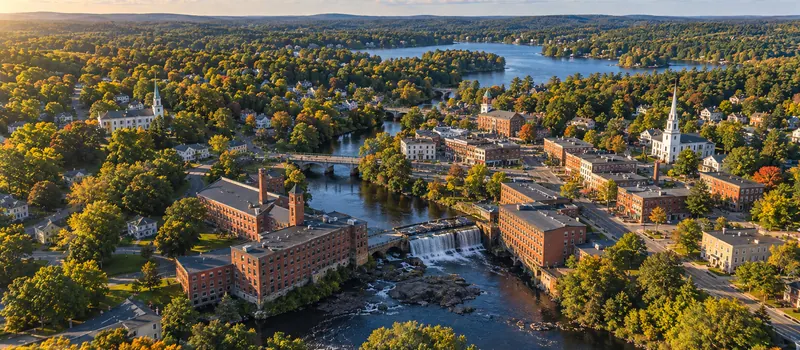 Aerial view of Amesbury, MA