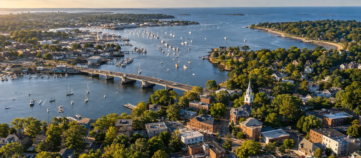 Aerial view of Beverly, MA