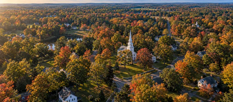 Aerial view of Boxford, MA