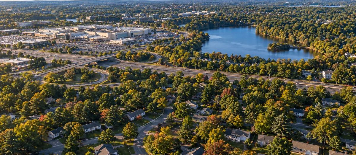 Aerial view of Burlington, MA