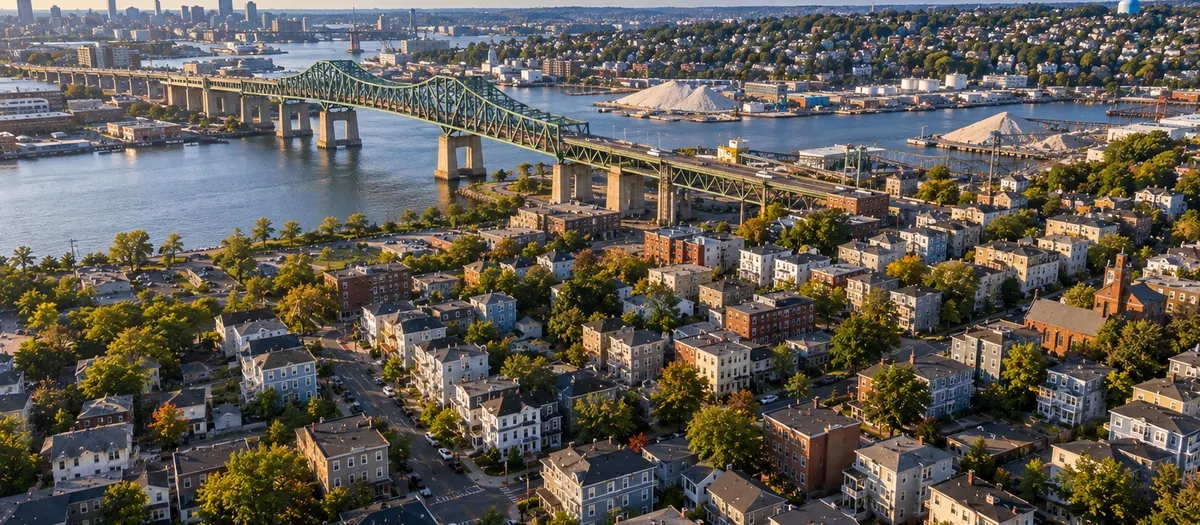 Aerial view of Chelsea, MA
