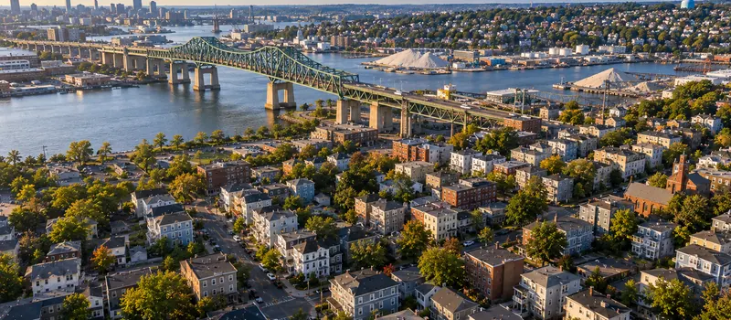 Aerial view of Chelsea, MA