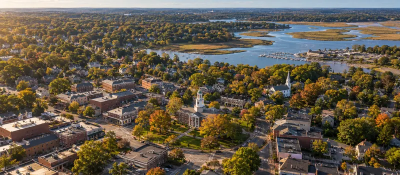 Aerial view of Danvers, MA