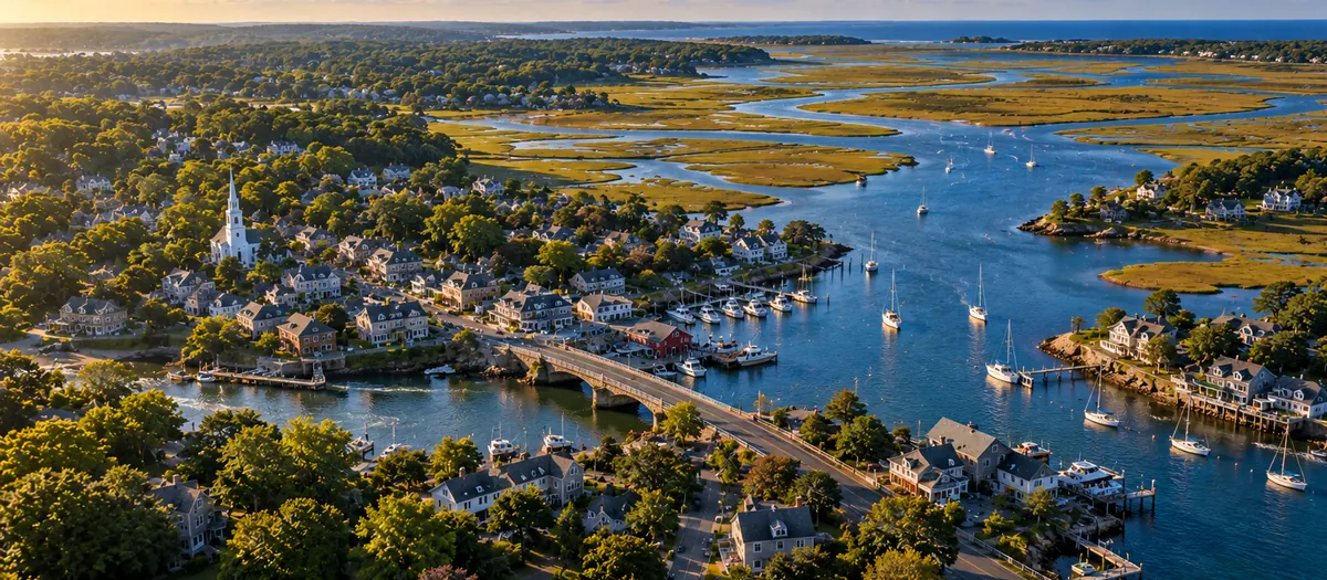Aerial view of Essex, MA