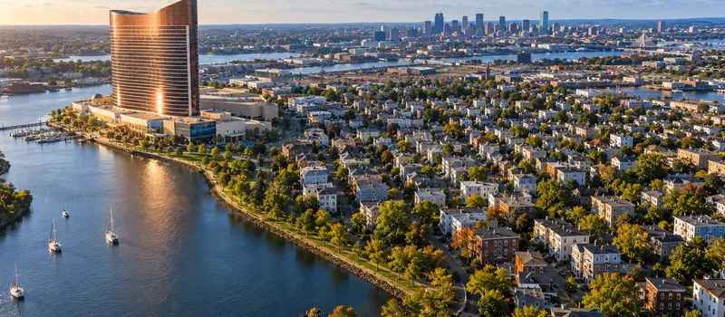 Aerial view of Everett, MA