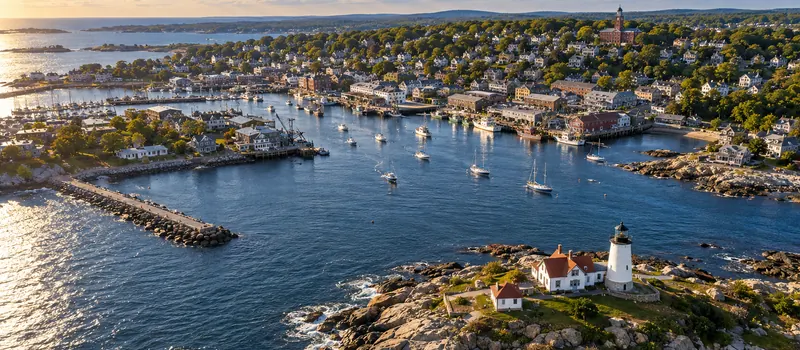 Aerial view of Gloucester, MA