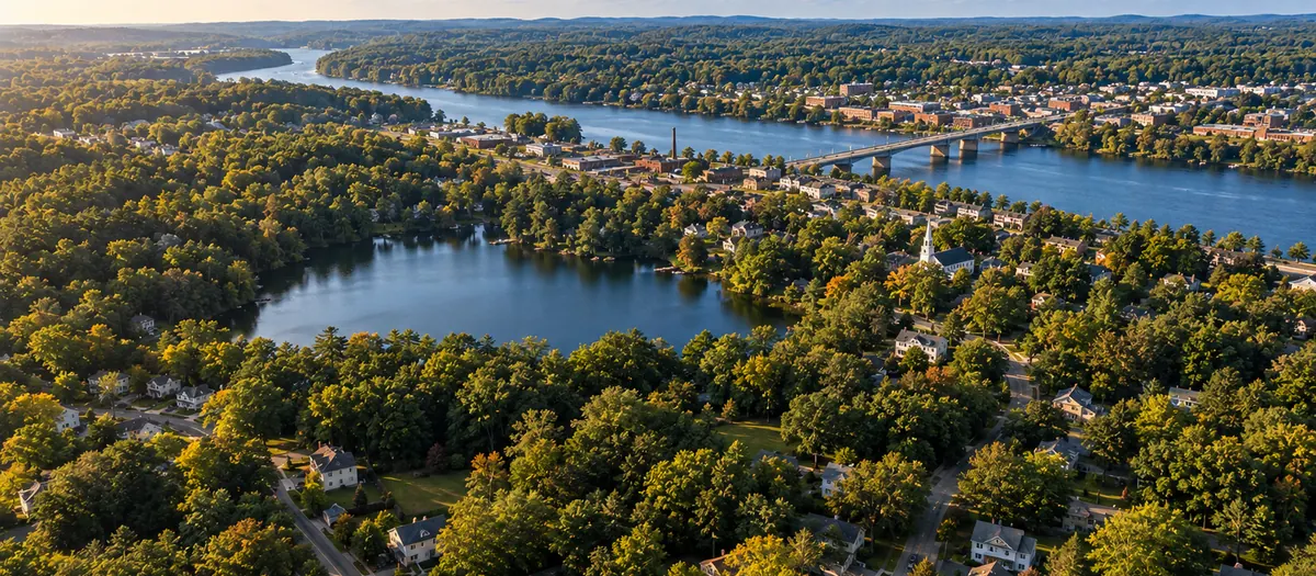Aerial view of Groveland, MA