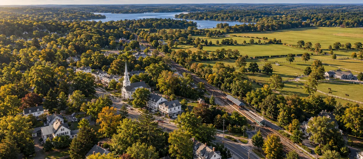Aerial view of Hamilton, MA