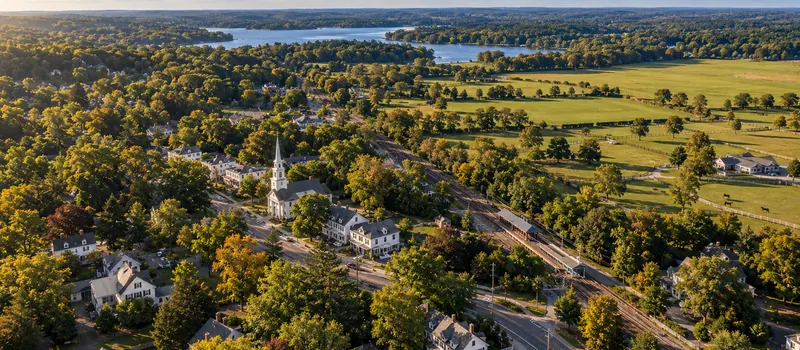 Aerial view of Hamilton, MA