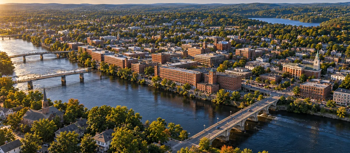 Aerial view of Haverhill, MA
