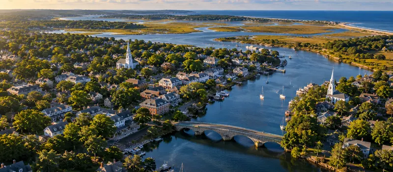 Aerial view of Ipswich, MA