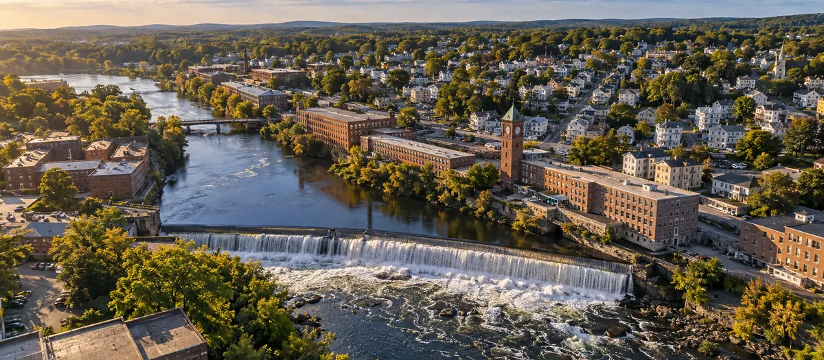 Aerial view of Lawrence, MA