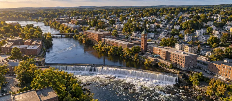 Aerial view of Lawrence, MA