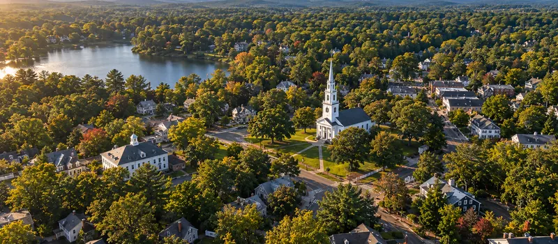 Aerial view of Lynnfield, MA