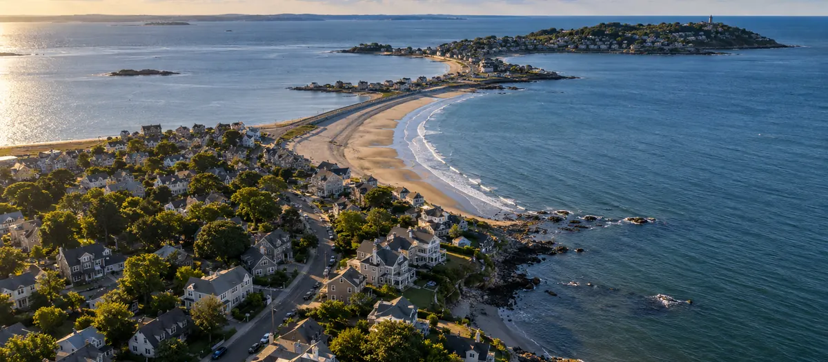 Aerial view of Nahant, MA