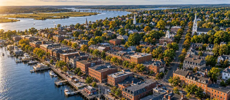 Aerial view of Newburyport, MA
