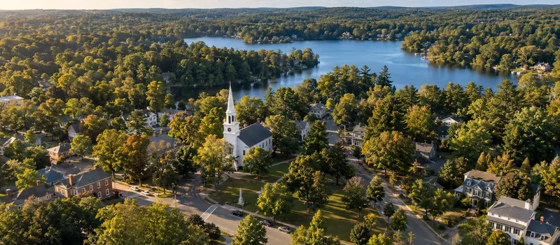 Aerial view of North Andover, MA