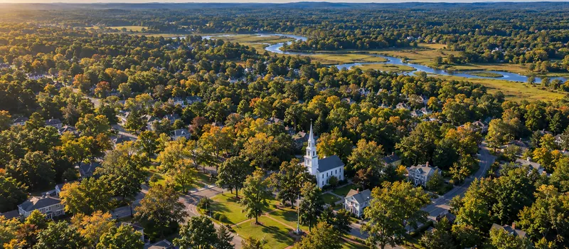 Aerial view of North Reading, MA