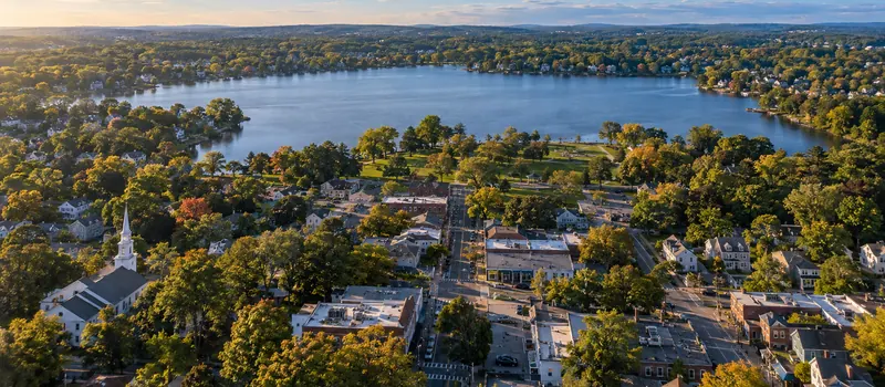 Aerial view of Wakefield, MA
