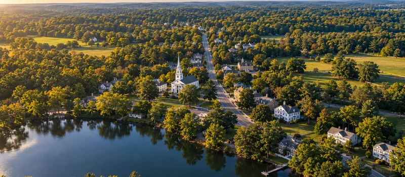 Aerial view of Wenham, MA