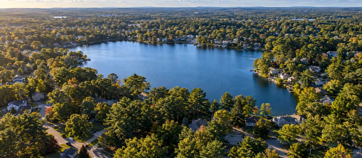 Aerial view of Wilmington, MA