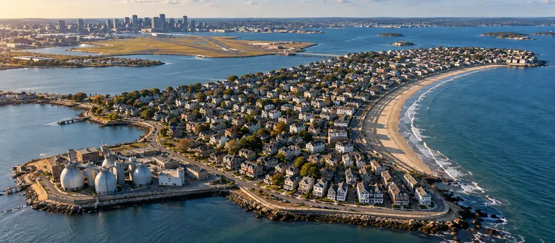 Aerial view of Winthrop, MA